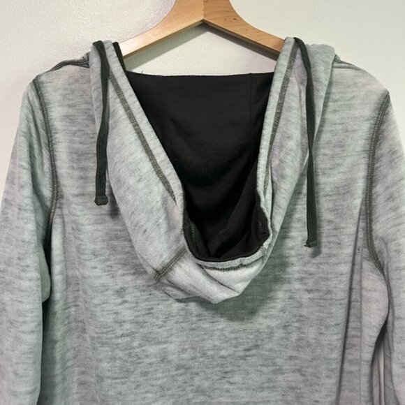 Hurley Grey Deep V-Neck Hoodie Sweatshirt (Size L) - Picture 5 of 15